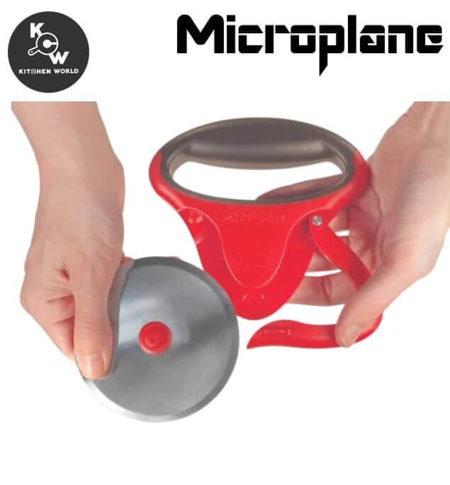 มีดตัดพิซซ่าใบมีดถอดได้ Microplane 37105E-6 สีแดง